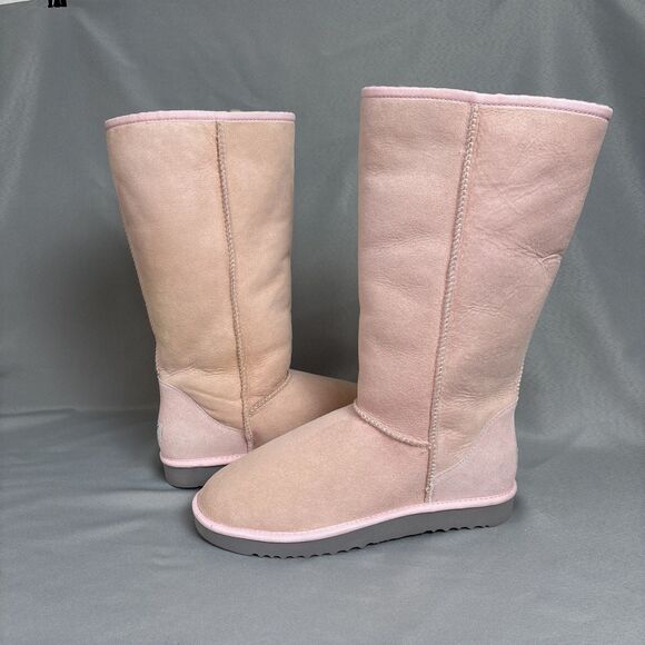 New UGG Classic Tall Sz 10 Baby Pink Collectors Grey Sole Retired EXTREMELY RARE - Picture 14 of 16